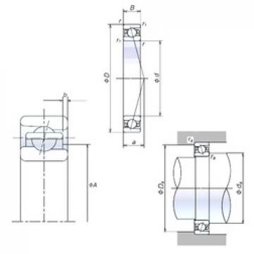 105 mm x 160 mm x 26 mm  NSK 105BER10S Husillo de alta precisión para cojinetes de torno