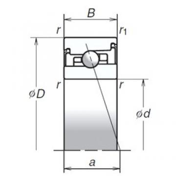 55 mm x 90 mm x 22 mm  NSK 55BER20HV1V disposiciones habituales Rodamientos de precisión