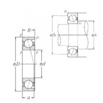 110 mm x 140 mm x 16 mm  NTN 7822C disposiciones habituales Rodamientos de precisión