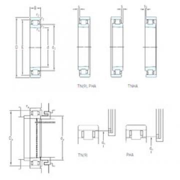 110 mm x 170 mm x 28 mm  SKF N 1022 KTN9/SP Disposición dúplex consecutiva Rodamientos