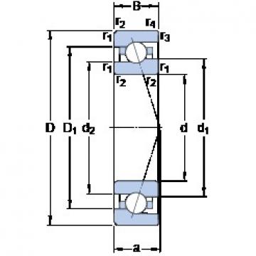 100 mm x 150 mm x 24 mm  SKF 7020 ACE/HCP4A Diseño especial de jaula de poliamida Rodamientos de precisión