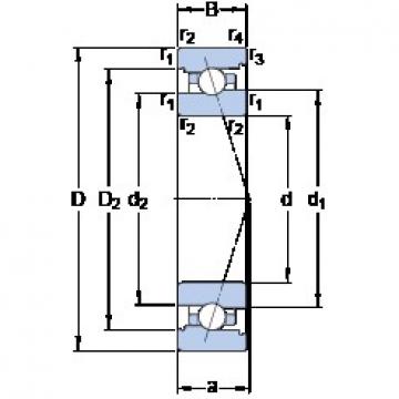 100 mm x 150 mm x 24 mm  SKF 7020 ACB/HCP4A ACTBB sellado para rodamiento de soporte de tornillo de bola