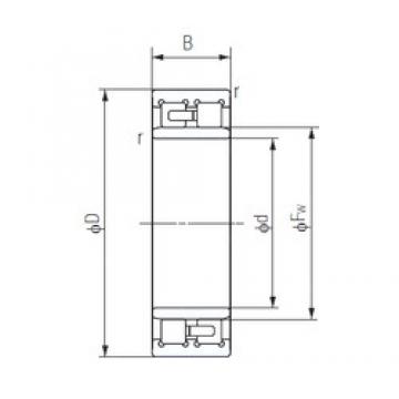 110 mm x 150 mm x 40 mm  NACHI NNU4922 DBB, DFF, DBT, DFT, DTT, rodamientos de precisión Quadruplex