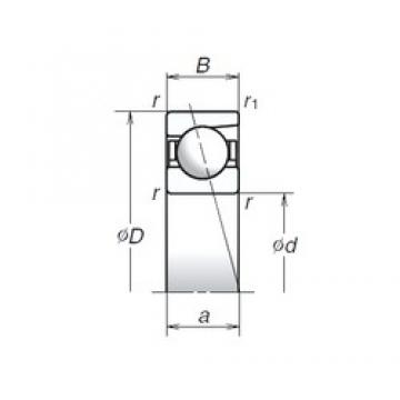 8 mm x 22 mm x 7 mm  NSK 708A Grease-lubricated sealed Rodamientos de bolas de contacto angular de alta velocidad