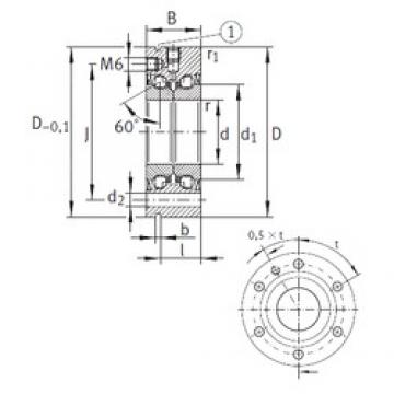 25 mm x 75 mm x 28 mm  INA ZKLF2575-2RS Grease-lubricated sealed Rodamientos de bolas de contacto angular de alta velocidad