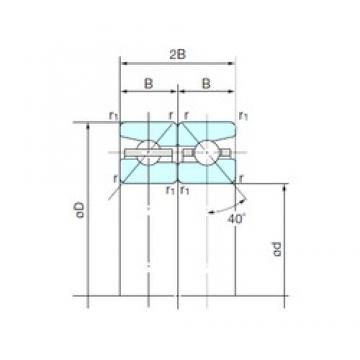 170 mm x 260 mm x 30,5 mm  NACHI 170TBH10DB Eco-friendly Super Rodamientos de bolas de contacto angular de alta velocidad