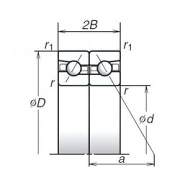 120 mm x 180 mm x 27 mm  NSK 120BTR10H Cabeza de trabajo Rodamiento de husillo