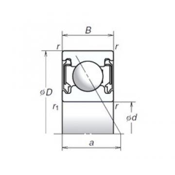 12 mm x 28 mm x 9 mm  NSK 12BSA10T1X DBB, DFF, DBT, DFT, DTT, rodamientos de precisión Quadruplex