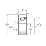 60 mm x 120 mm x 20 mm  NSK 60TAC120B Husillo de alta precisión para cojinetes de torno