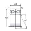 120 mm x 180 mm x 27 mm  NSK 120BTR10H Cabeza de trabajo Rodamiento de husillo