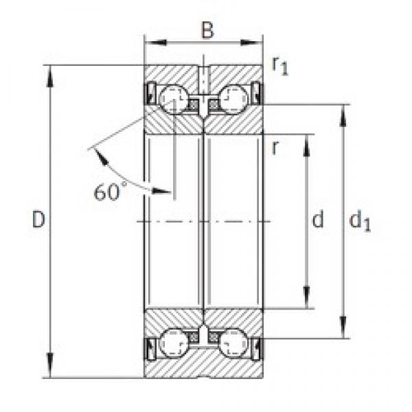 15 mm x 45 mm x 25 mm  INA ZKLN1545-2RS DBB, DFF, DBT, DFT, DTT, rodamientos de precisión Quadruplex #1 image