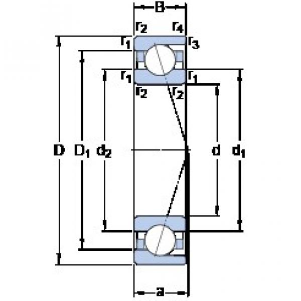 10 mm x 19 mm x 5 mm  SKF 71800 CD/HCP4 Diseño especial 60 ° ángulo de contacto Rodamientos de precisión #1 image