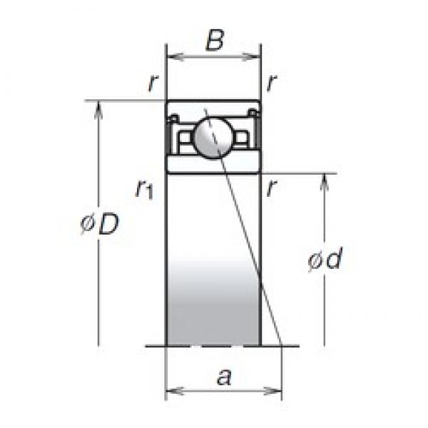 40 mm x 62 mm x 14 mm  NSK 40BER29HV1V Diseño especial 60 ° ángulo de contacto Rodamientos de precisión #1 image