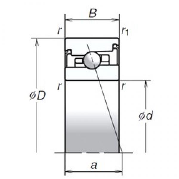 55 mm x 90 mm x 22 mm  NSK 55BER20HV1V disposiciones habituales Rodamientos de precisión #1 image