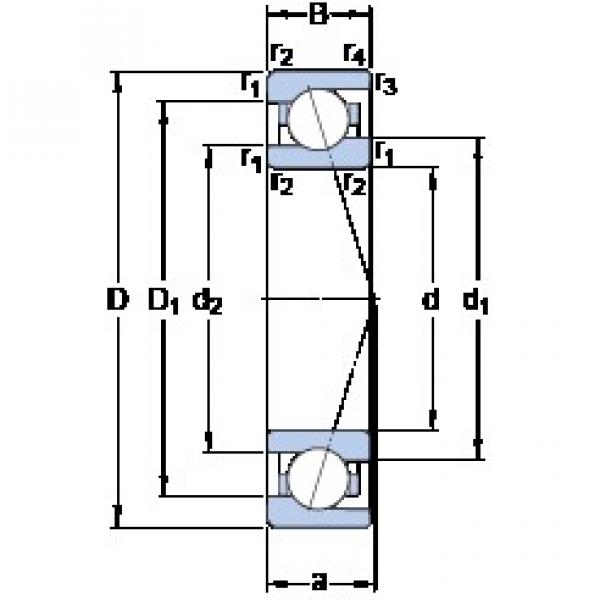 10 mm x 22 mm x 6 mm  SKF 71900 ACE/HCP4A DBB, DFF, DBT, DFT, DTT, rodamientos de precisión Quadruplex #1 image