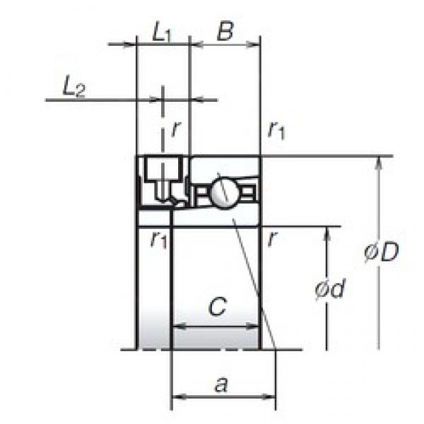 60 mm x 85 mm x 13 mm  NSK 60BER19XE ACTBB sellado para rodamiento de soporte de tornillo de bola #1 image