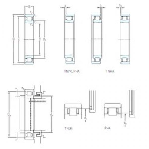 110 mm x 170 mm x 28 mm  SKF N 1022 KTN9/SP Disposición dúplex consecutiva Rodamientos #1 image