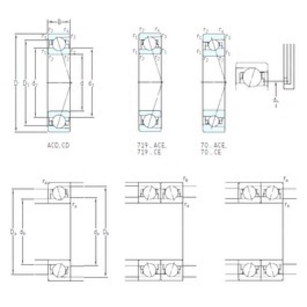 70 mm x 110 mm x 20 mm  SKF 7014 ACB/HCP4A DBB, DFF, DBT, DFT, DTT, rodamientos de precisión Quadruplex #1 image