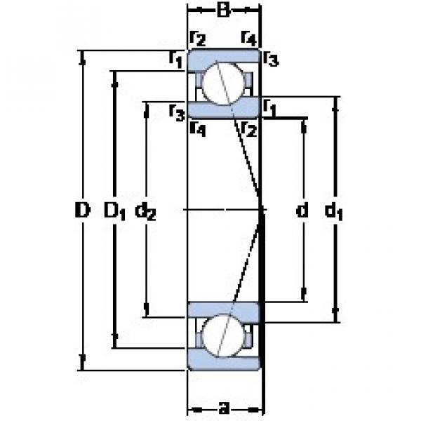 35 mm x 55 mm x 10 mm  SKF 71907 CE/HCP4A Grease-lubricated sealed Rodamientos de bolas de contacto angular de alta velocidad #1 image