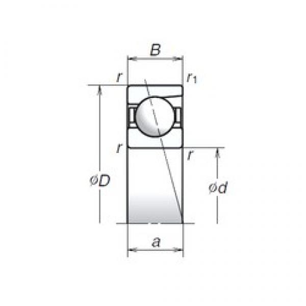 8 mm x 22 mm x 7 mm  NSK 708A Grease-lubricated sealed Rodamientos de bolas de contacto angular de alta velocidad #1 image