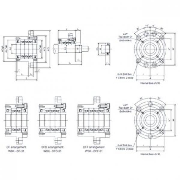 NSK WBK40DF-31 Eco-friendly Rodamientos de bolas de contacto angular de alta velocidad #1 image