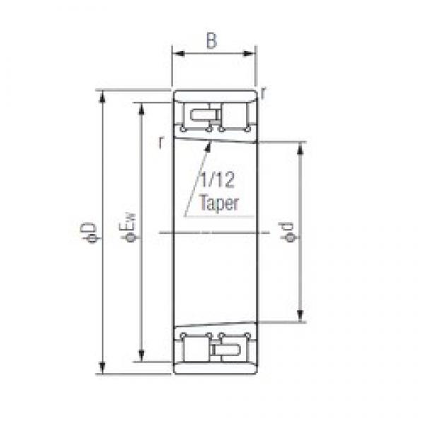 35 mm x 62 mm x 20 mm  NACHI NN3007K ACTBB sellado para rodamiento de soporte de tornillo de bola #1 image