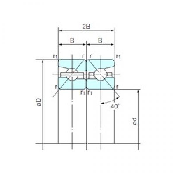 170 mm x 260 mm x 30,5 mm  NACHI 170TBH10DB Eco-friendly Super Rodamientos de bolas de contacto angular de alta velocidad #1 image